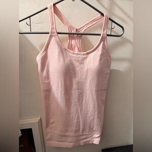 Lululemon Athletica Light Pink Ribbed Tank Top